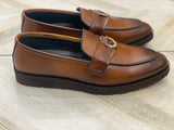 BROWN-Men Formal Moccasins Shoes