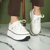 WHITE  FASHION SHOES FOR WOMEN (black)