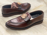 BROWN-Men Formal Moccasins Shoes