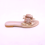 Women Floral Pearl Flat