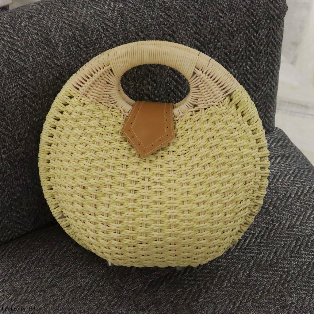 Women Handmade Rattan Round Shape Handbag, Straw bag SA392 - RS: 5000