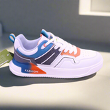 white, blue men sneakers side shot